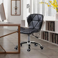 Office Chair with Compact Armless Vanity Adjustable Swivel Task - Black option