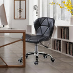Office Chair with Compact Armless Vanity Adjustable Swivel Task - Black option