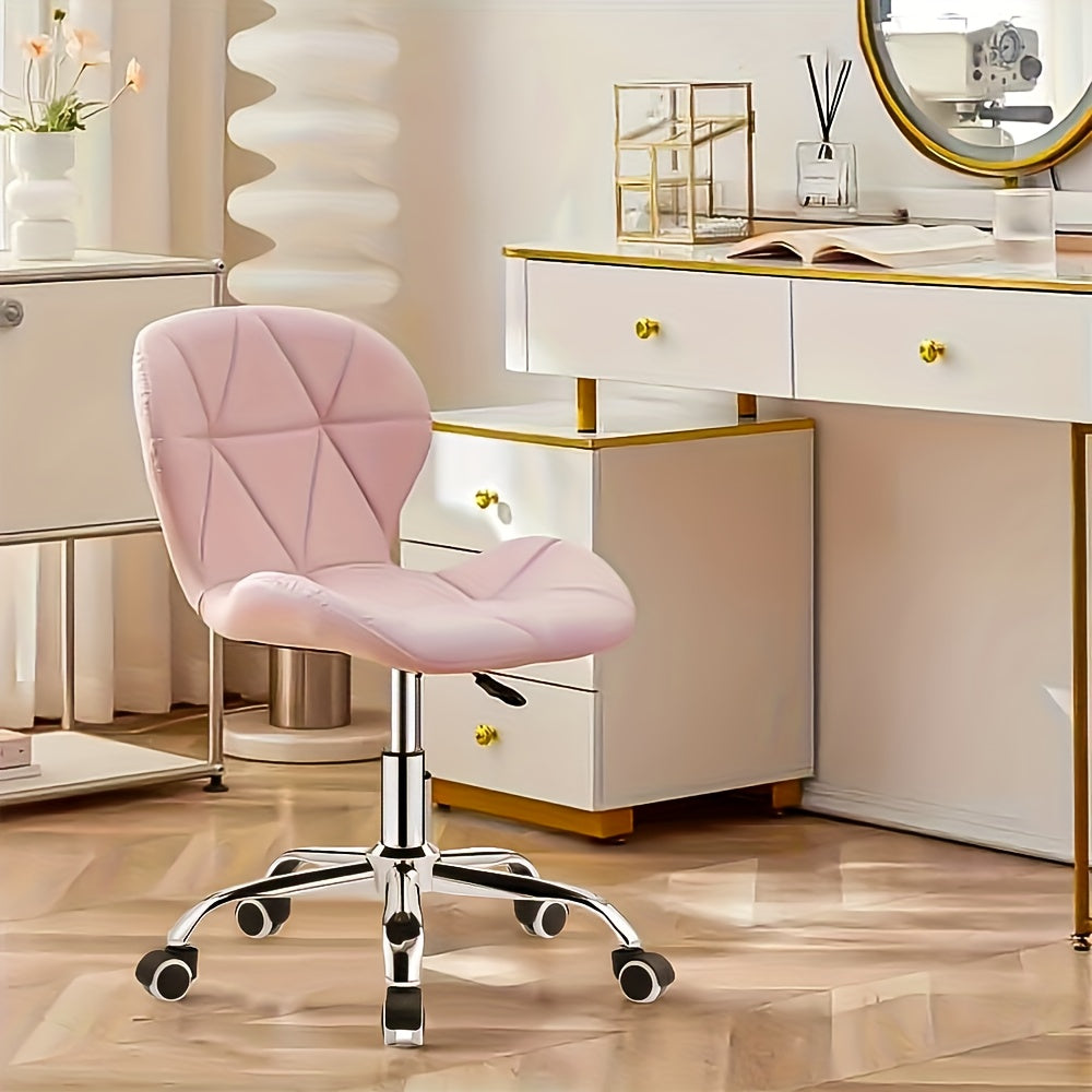 Office Chair with Compact Armless Vanity Adjustable Swivel Task