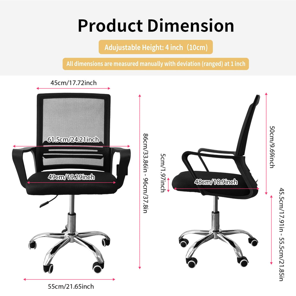 Office Chair with Ergonomic Mesh Adjustable Seat Height - product gallery image 7