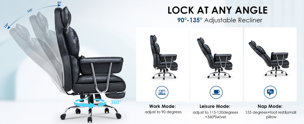 Office Chair with Lumbar Support, Lockable, Metal for home offices - product gallery image 14
