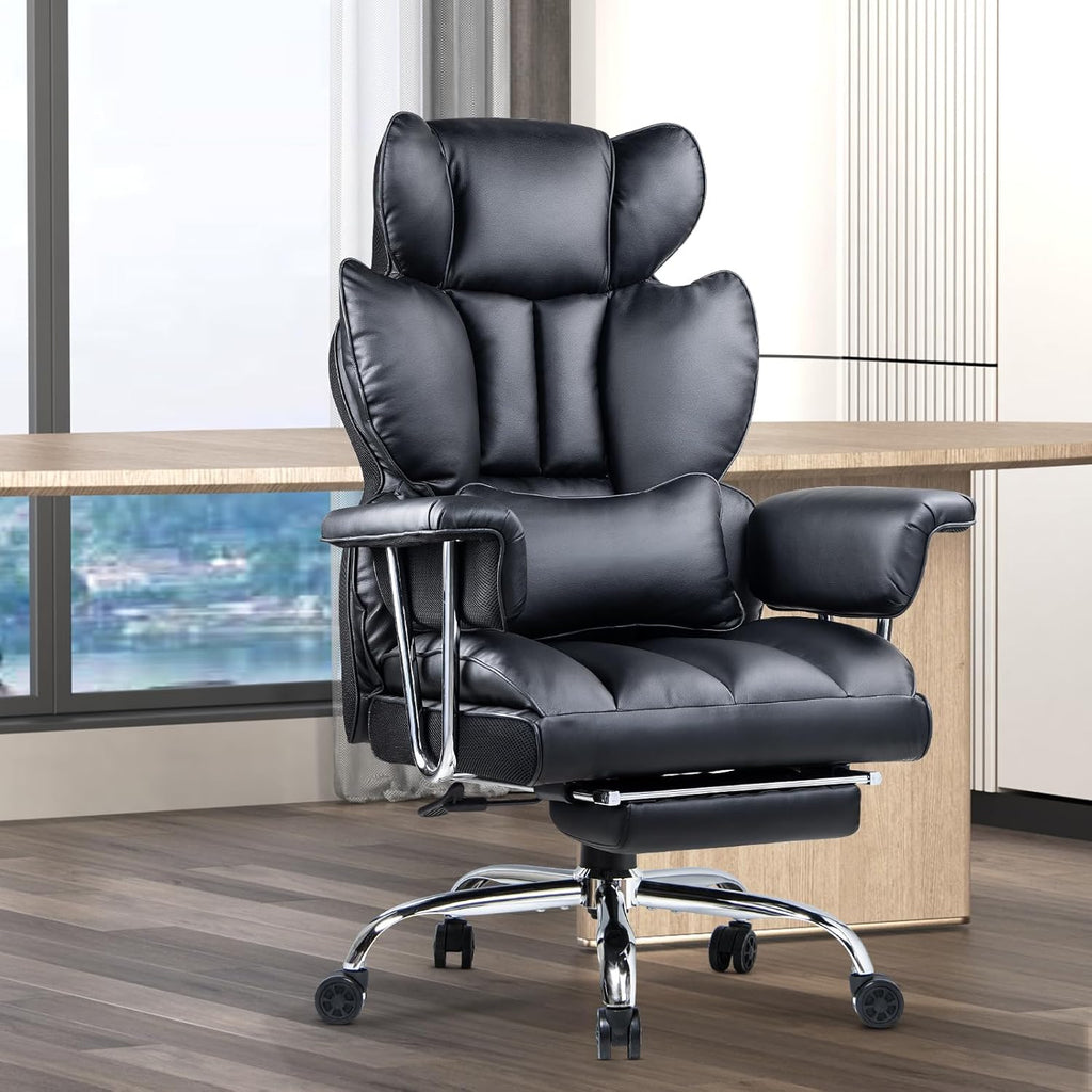 Office Chair with Lumbar Support, Lockable, Metal for home offices