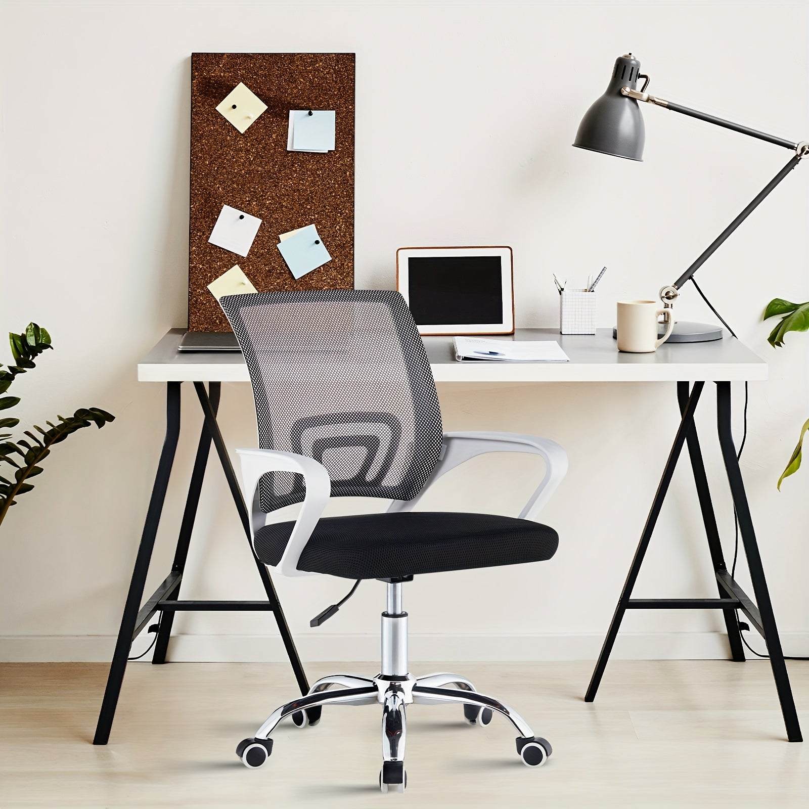 Office Chair with Lumbar Support, Wheels, 1 for home offices - product gallery image 4