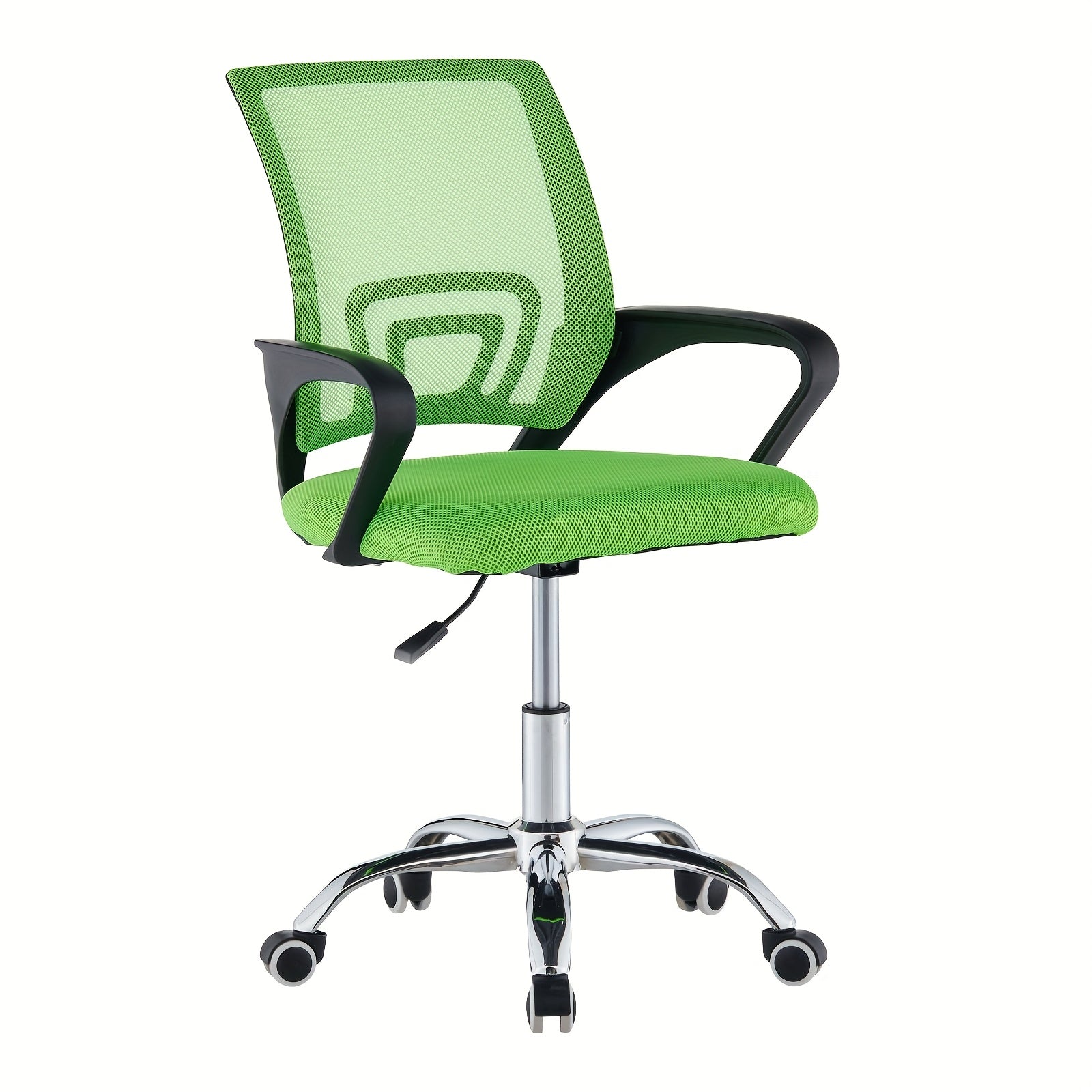 Office Chair with Lumbar Support, Wheels, 1 for home offices - Green, 1 option