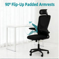 Office Chair with Lumbar Support, Wheels, 150kg for home offices