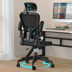 Office Chair with Lumbar Support, Wheels, Ergonomic Breathable Mesh Back, Adjustable - product gallery image 2