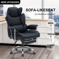 Office Chair with Lumbar Support, Wheels, Wood, Big Tall Ergonomic Footrest, Extra Wide
