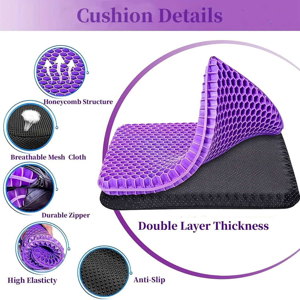 Office Chair with Non-Slip, Gel Seat Cushion Double Thick Honeycomb - product gallery image 2