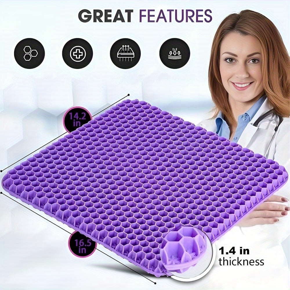 Office Chair with Non-Slip, Gel Seat Cushion Double Thick Honeycomb - product gallery image 4