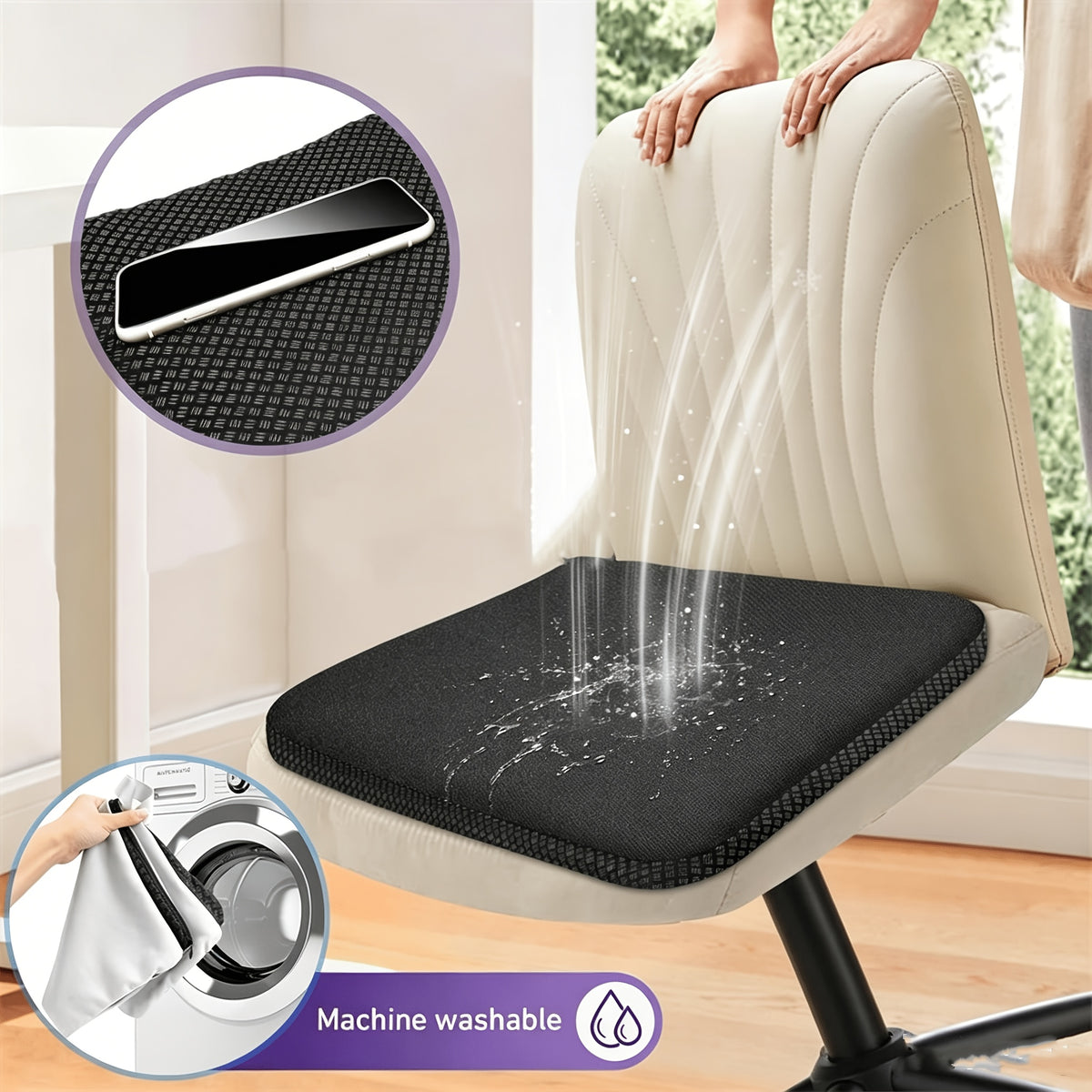 Office Chair with TPE, Gel Seat Cushion, Breathable Honeycomb Design - product gallery image 6