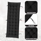 Outdoor Cushion with Non-Slip, 160*50*8cm, Garden Bench 160x50x8cm Thick Sun Lounger - product gallery image 8