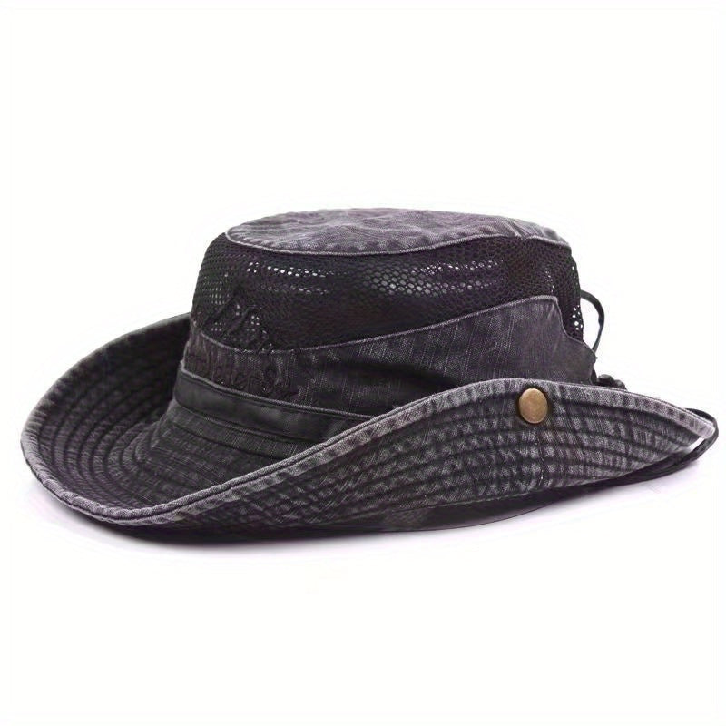 Outdoor Hat with 1pc, Fishing Men Women Breathable Sun Protection - Black, 1pc option