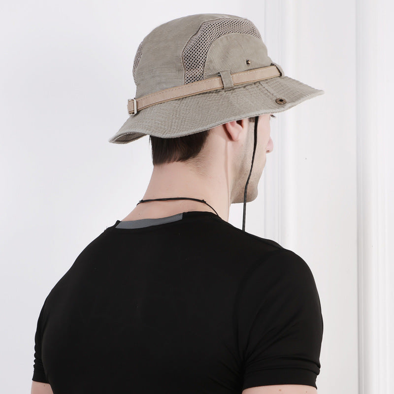 Outdoor Hat with 1pc, Fishing Men Women Breathable Sun Protection - product gallery image 4