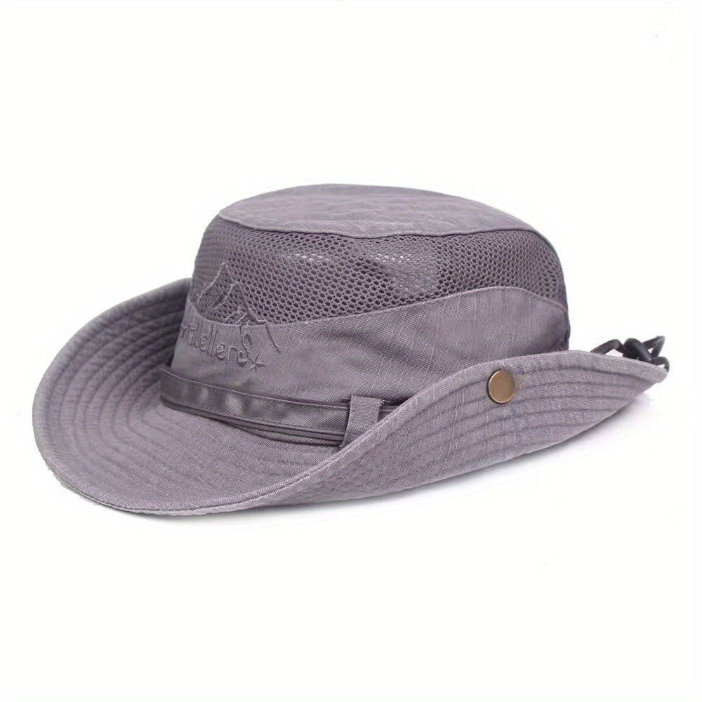 Outdoor Hat with 1pc, Fishing Men Women Breathable Sun Protection - Gray, 1pc option