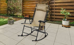 Outdoor Lounge Chair with Foldable, 1pcs, Foldable Rocking Headrest Pillow Texteline - product gallery image 12
