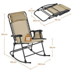 Outdoor Lounge Chair with Foldable, 1pcs, Foldable Rocking Headrest Pillow Texteline - product gallery image 4