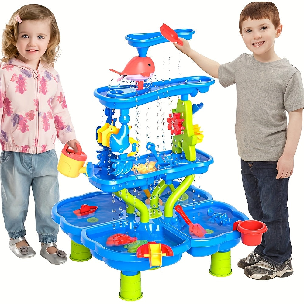 Outdoor Play Equipment with Waterproof, 4Layer, Sand Water Table Kids 3/4 Tier - 4Layer option