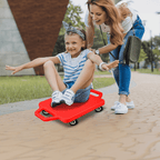 Outdoor Play Equipment with Wheels, Plastic, Kids Sitting Scooter Board Handles Floor - product gallery image 14