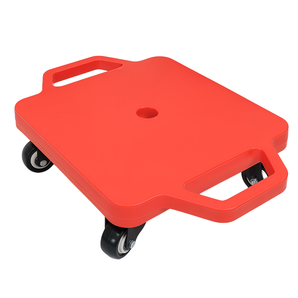 Outdoor Play Equipment with Wheels, Plastic, Kids Sitting Scooter Board Handles Floor