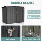 Outdoor Storage Shed with Lockable, Double Doors Lockable Gas-Spring Lid Patio - product gallery image 10