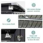 Outdoor Storage Shed with Lockable, Double Doors Lockable Gas-Spring Lid Patio - product gallery image 11