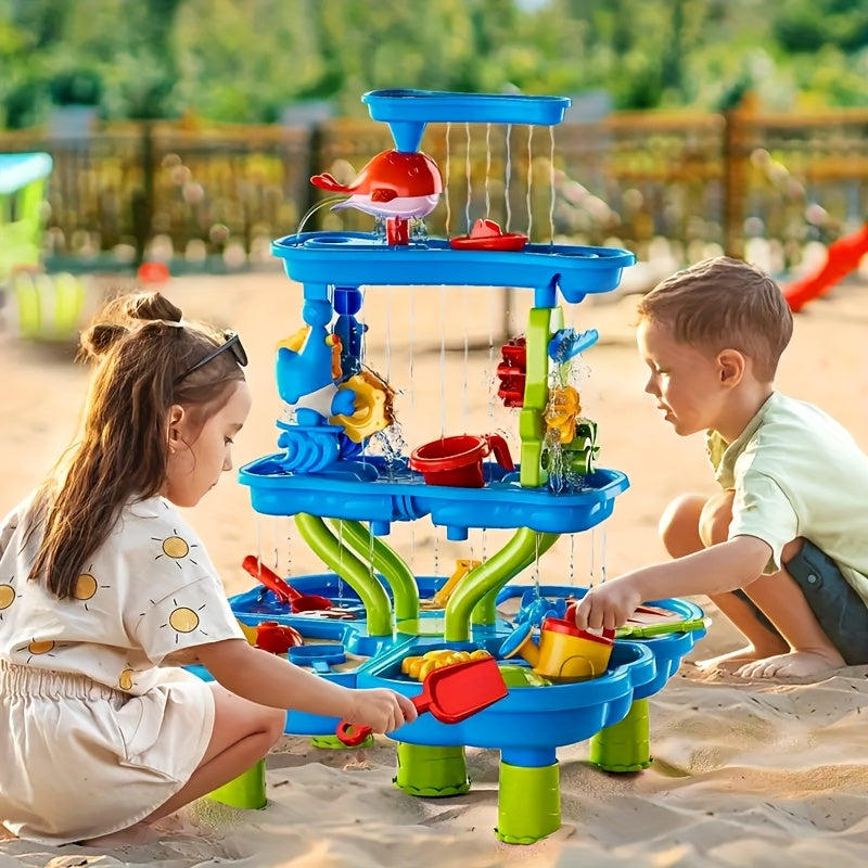 Outdoor Toy with Plastic, Table with four levels for sand and water play - product gallery image 9