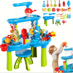 Outdoor Toy with Plastic, Table with four levels for sand and water play