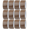 Packaging Tape with 48mm, 66m, 12 Rolls, As shown for home offices