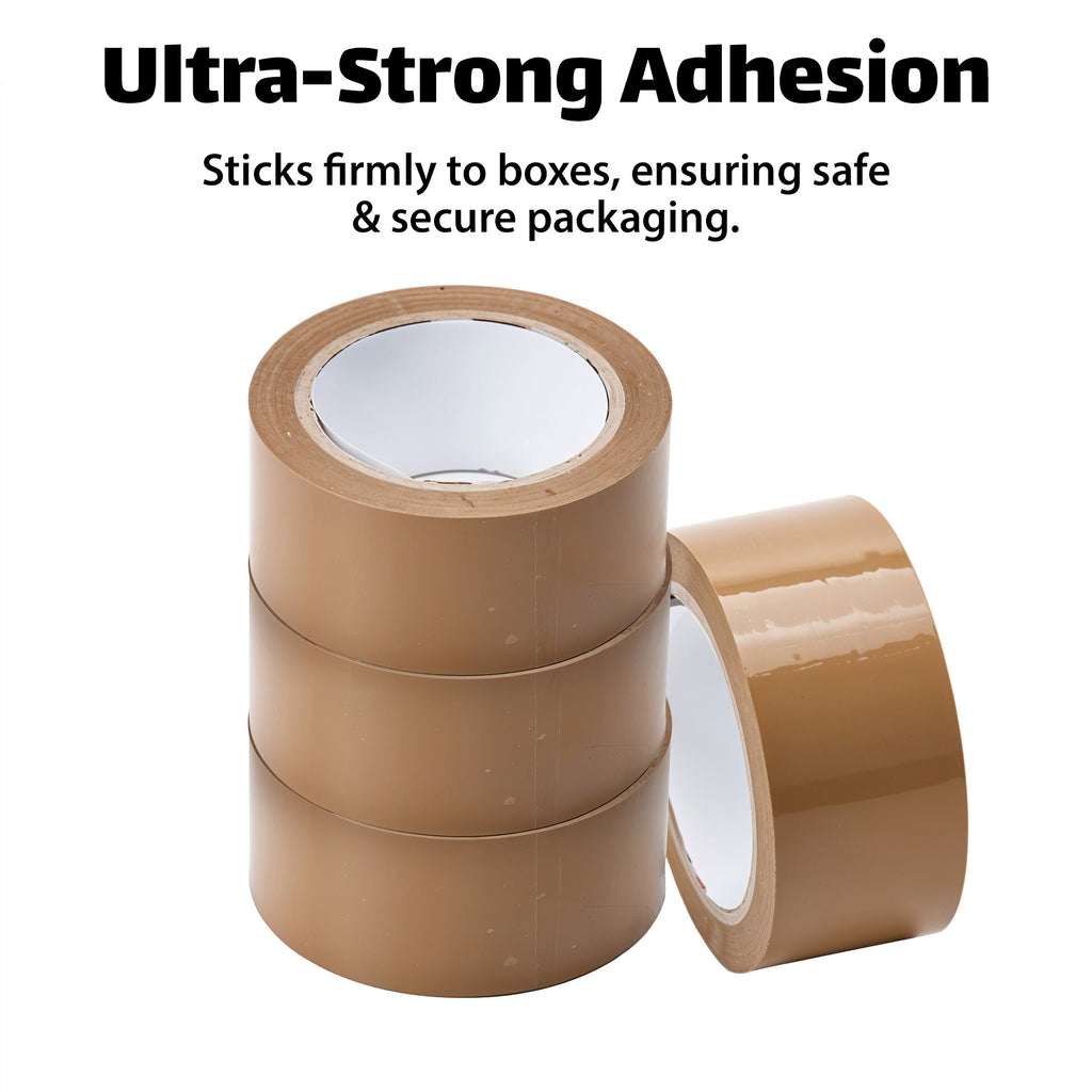 Packaging Tape with 48mm, 66m, 20 Rolls, AS SHOWN, Brown Rolls 66m Strong Adhesive Heavy - product gallery image 6