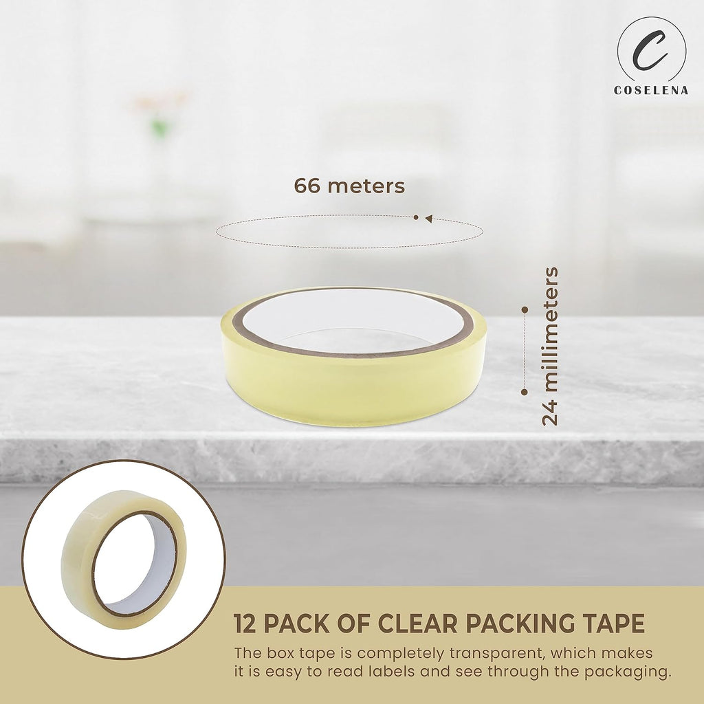 Packaging Tape with Self-Adhesive, 24mm, 66m, 24 Roll, 24 Rolls - product gallery image 8