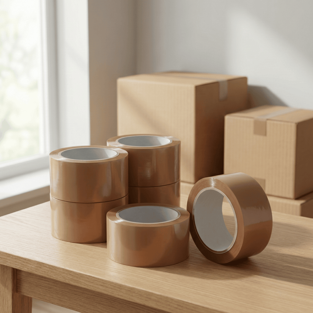 Packing Tape & Packaging Supplie with 48mm, 66m, Acrylic, 6 Roll - Pack of 12 option