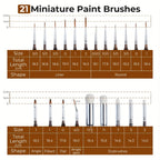 Paint Brush Set with Wood, Miniature Cloth Roll Detail Dry Kit - product gallery image 2