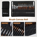 Paint Brush Set with Wood, Miniature Cloth Roll Detail Dry Kit - product gallery image 7
