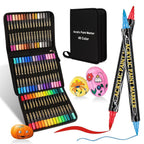 Paint Marker with Wood, Acrylic Pens Tote Bag or Dual-Tip