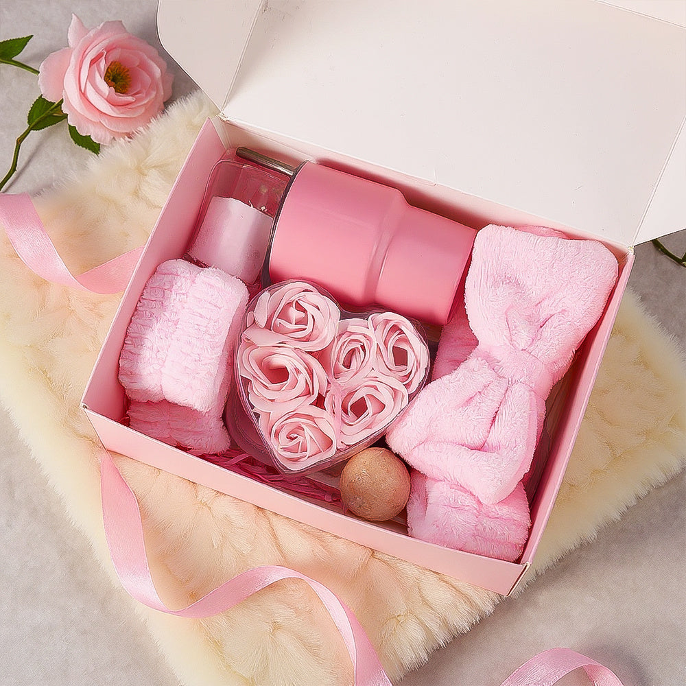 Pamper Gift Set with Rose Women Luxury Bath Bomb, Scented - product gallery image 2
