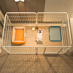 Panels Dog Pen with Metal, Pet Puppy Playpen Metal Exercise Play - product gallery image 6