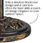 Parasol Base with 9kg, 32mm, 1, Round Bronze Cast Iron Effect Umbrella - product gallery image 8