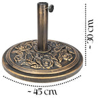 Parasol Base with 9kg, 32mm, 1, Round Bronze Cast Iron Effect Umbrella - product gallery image 9