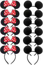 Party Accessorie with 12 Pack, 12PCS-HEADBAND-RED&BLACK - product gallery image 10