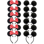 Party Accessorie with 12 Pack, 12PCS-HEADBAND-RED&BLACK