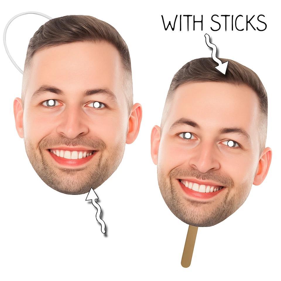 Party Accessory with 15x Personalised Photo Face Masks Eye - product gallery image 7