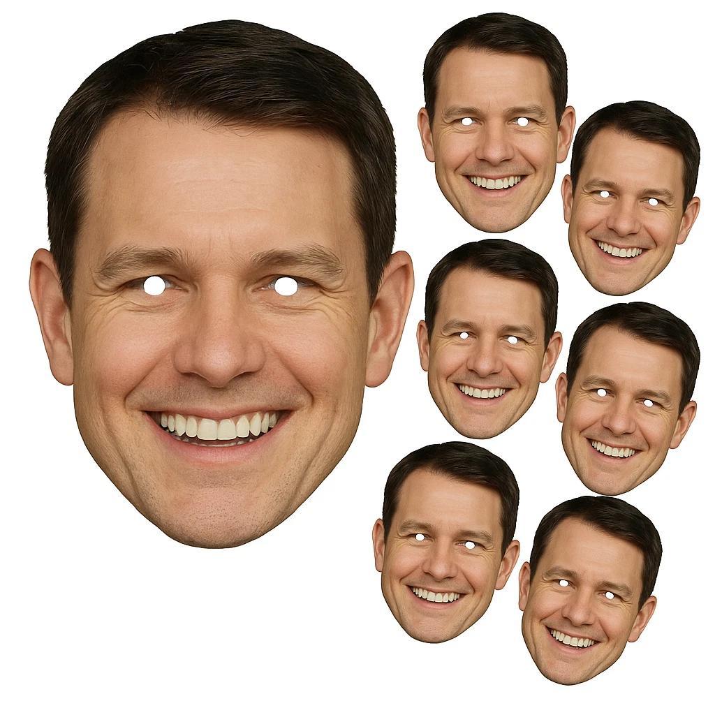 Party Accessory with 15x Personalised Photo Face Masks Eye