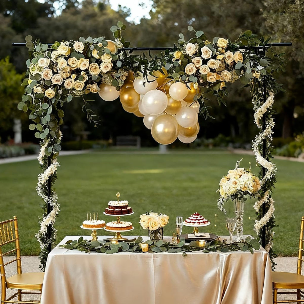 Party Arch Stand with Metal, Balloon Adjustable Metal Table Backdrop Frame - product gallery image 6