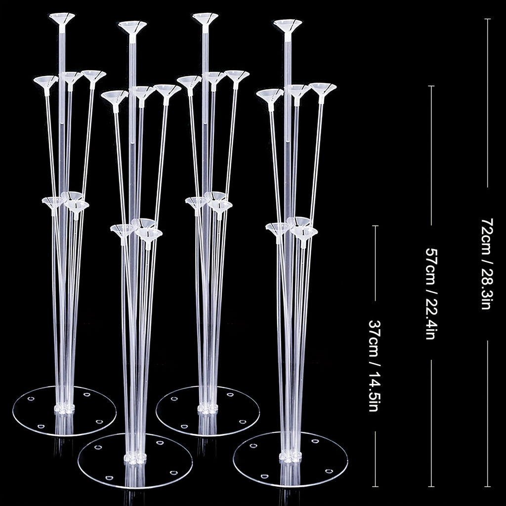 Party Decoration with Plastic, 4 Sets, Clear Plastic Balloon Stands 4-Pack Reusable - product gallery image 2