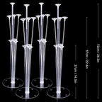Party Decoration with Plastic, 4 Sets, Clear Plastic Balloon Stands 4-Pack Reusable - product gallery image 2
