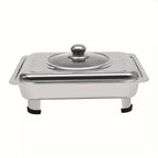 pcs Buffet Dish Tray Food Plate Server with Stainless Steel, 4pcs, Glass - product gallery image 4
