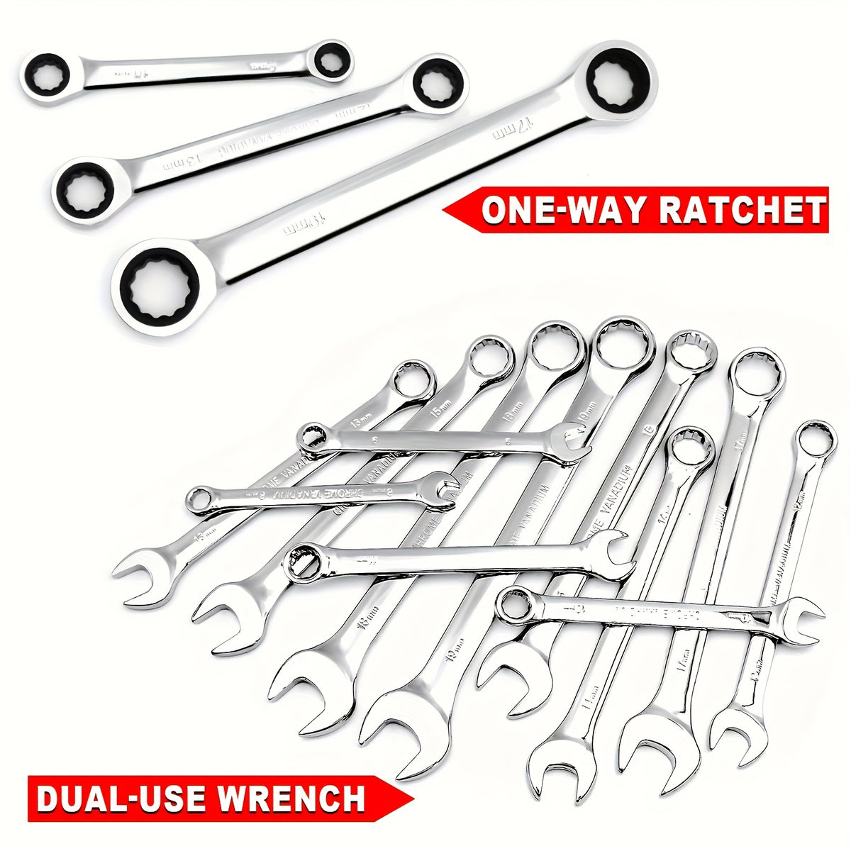 pcs Heavy-Duty Socket Wrench & with 2pcs, 43+3/214+2pcs Heavy-Duty Tool Quick-Release - product gallery image 5