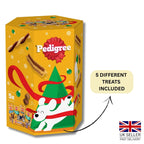 Pedigree Christmas Dog Box 575g with Single OR 3-Pack Bundle Festive Treats