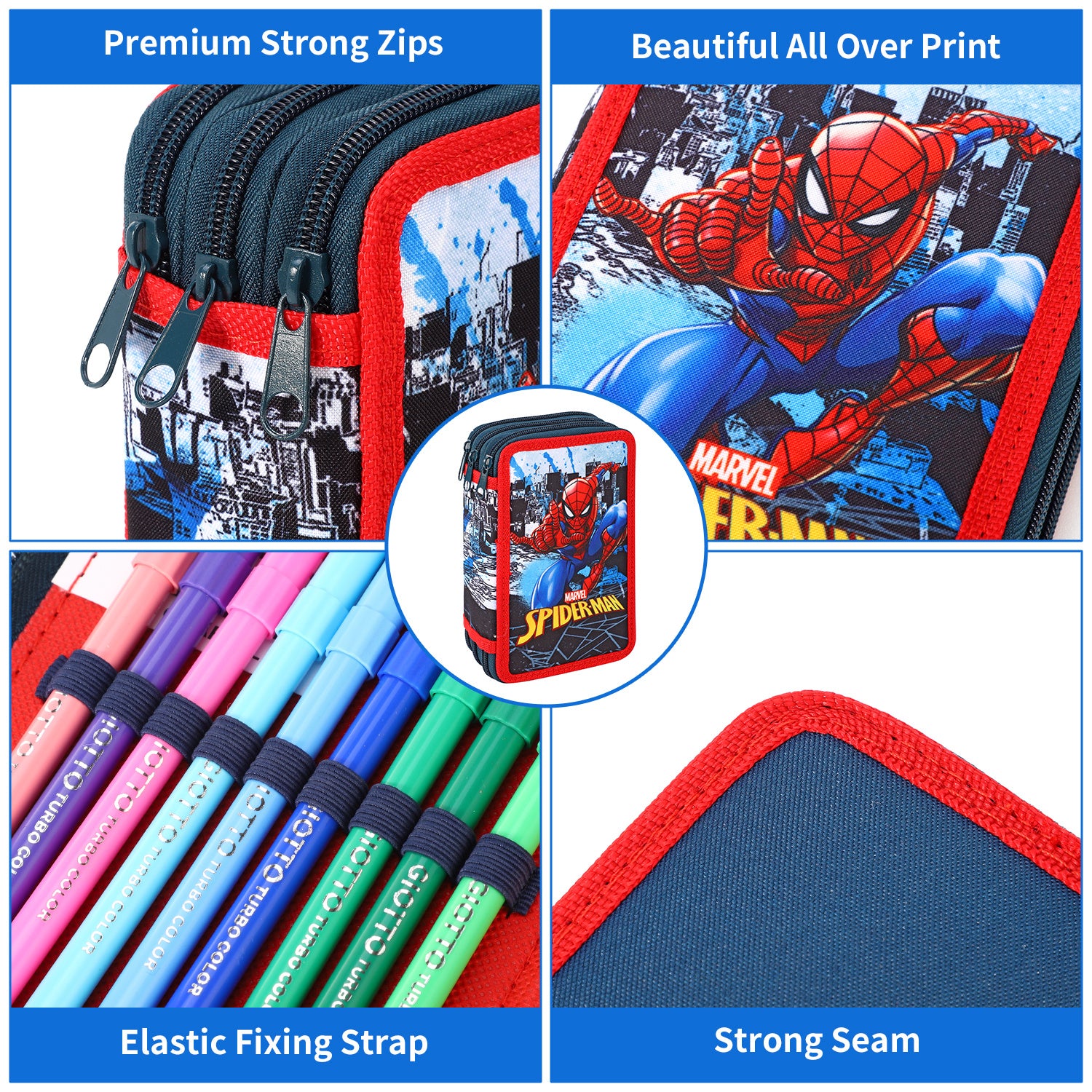 Pencil Cases & Stationery Set with 5cm, Spiderman for travel - product gallery image 3