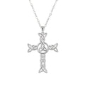 Pendant Necklace Sterling Silver Celtic Knot Cross Spiral